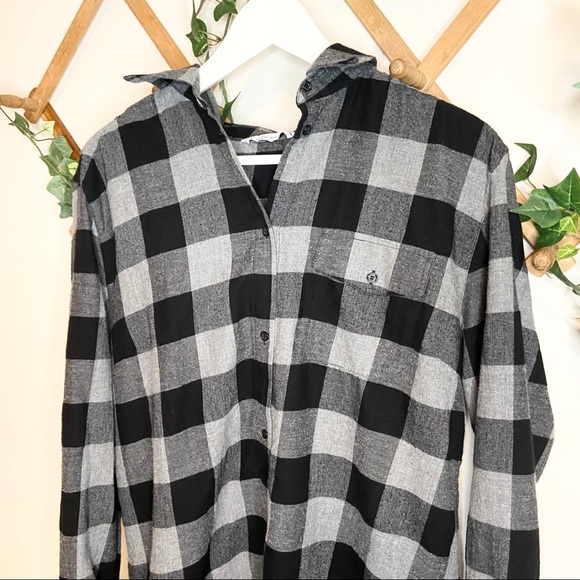 & Other Stories Checked Flannel Shirt Dress - Picture 6 of 6